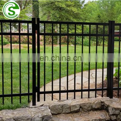 Waterproof PVC Coated Wall Boundary Steel Grills Fence / Aluminum Fence Design