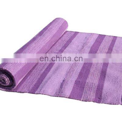 multi color option Yoga practice eco friendly cotton yoga mat rug Indian Manufacturer