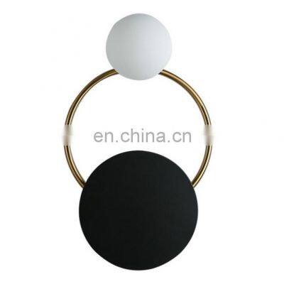 Nordic Creative Iron Round Shape Wall Lamp E27 Metal Decorative Wall Lighting