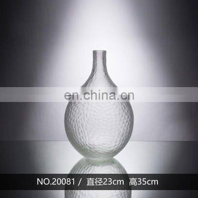 Hot Sale Cheap Frosted Cylinder Clear Glass Vase Decoration Vase For Table photo-2