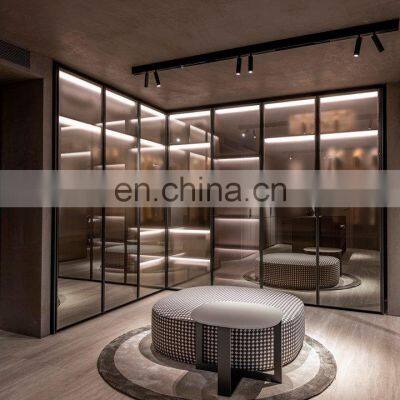 Custom Bathroom Bedrooms cabinet 2D 3D design bedroom wardrobes Modern glass door walk in wardrobe