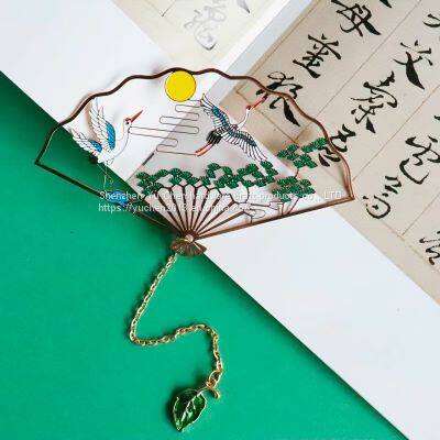 Chinese style classical ruler bookmarks，Metal bookmarks suit