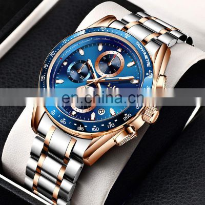 LIGE 8931 Men Quartz Watch Fashion Waterproof Calendar Diver Watches Men Wrist Top photo-3