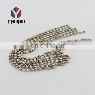 Fashion High Quality Metal Metal stainless steel bead chain For Dog Pendant