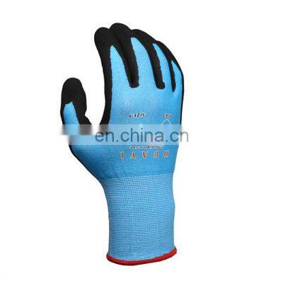 High Cut Resistance Level 5 HPPE Black Sandy Nitrile Coated Guantes de Construction EN388 photo-2