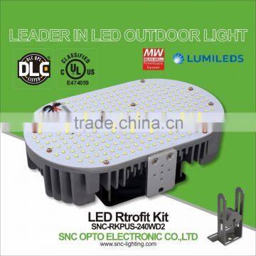 UL DLC Temperature Control Protection 240w LED Shoebox Retrofit Kit