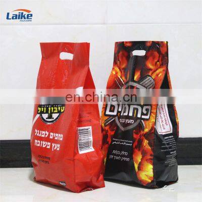 Zhejiang custom pp woven charcoal packing bag 5kg 10kg 20kg bbq charcoal bags