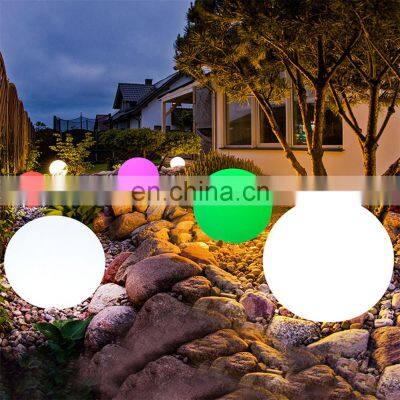 Waterproof led illuminated ball/led beach ball light/outdoor solar plastic led ball sphere stone light lamp