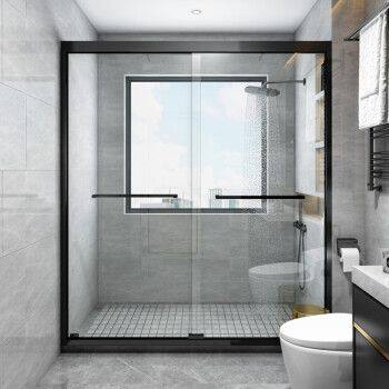 6mm thick l shaped Shower room enclosure clear tempered Glass Sliding shower door partition for bathroom