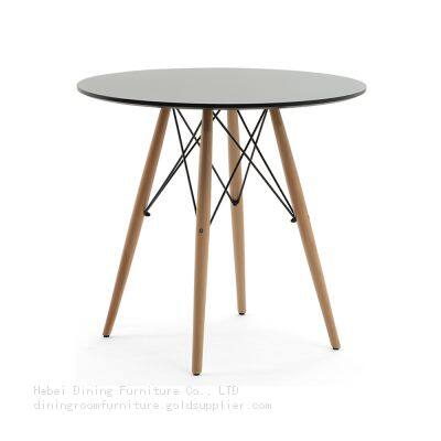 MDF Dining Table Coffee Wooden Legs Round DT-M01