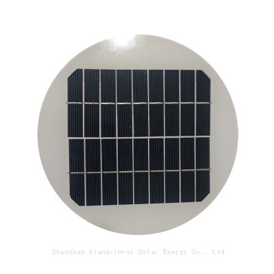 Customized Circle Shape 5.8w 18v small solar panels Diameter 240mm glass solar panel widely use