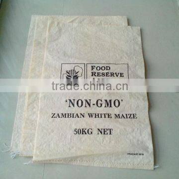 25KGS PP woven bag for rice/corn/ flour rice packaging bag rice paper bag