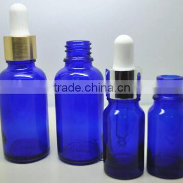 5ml 10ml 15ml 20ml 30ml 50ml 100ml blue glass bottle with metal dropper