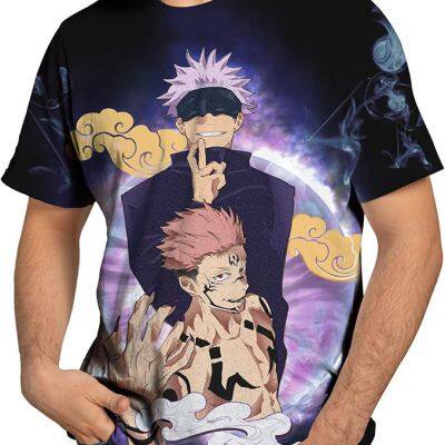 Jujutsu Kaisen Anime T Shirts Gojo Satoru Yuji 3D Print Unisex Costume Cartoon
