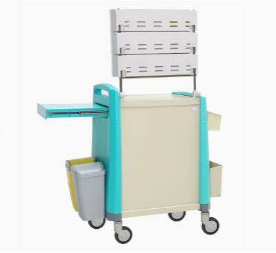 Hospital Equipment ABS Trolley Anesthesia Cart Medical Emergency Trolley