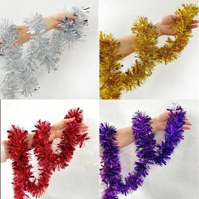 8M Multi-Color Tinsel Garlands - Shiny Strips for Holiday Decor & Tree Ornament Bulk
