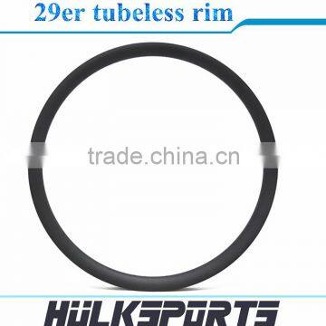 29er Tubeless Rim Carbon Fiber T700 MTB Wheelset All Mountain Bicycle Rims 35mm Width Carbon Fiber Hulksports Bike MTB Wheels