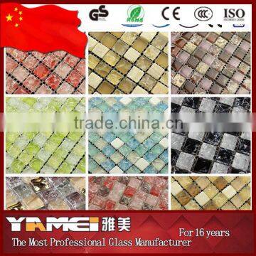 4mm 6mm 8mm crystal glass mosaic tile