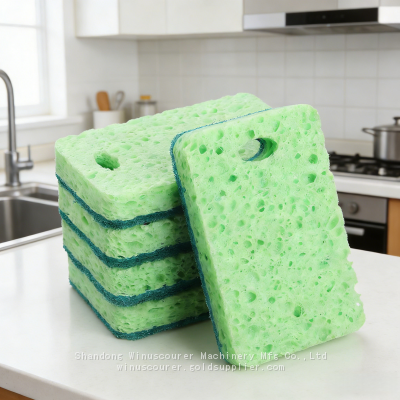 Super Absorbent Delicate Surface Safe Cellulose Sponge No Scratch Dishwashing Pad