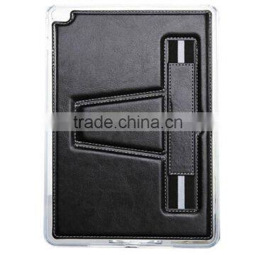 For iPad air 2 ,black Leather case for iPad 6 ,tablet case cover for iPad air 2