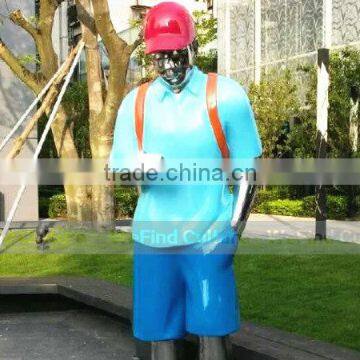 Woman Shaped Metal Stainless Steel Statue photo-4