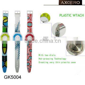 Colorful plastic gift promotional watch