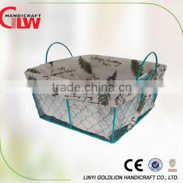 Metal iron home decorative food use storage basket