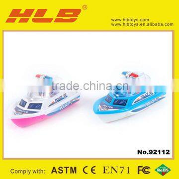 plastic pull string toys boat with light