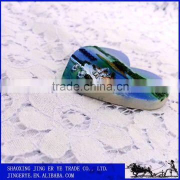 Realistic Custom Tourist Souvenir 3D Resin Fridge Magnets Heart Shape photo-2