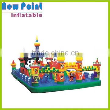 Inflatable amusement park with castle ,inflatable fun city for fun ,giant fun city park