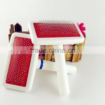 Pet Comb Hairdressing White Balloon Modelling Plastic Handle Gilling Dog Brush photo-2