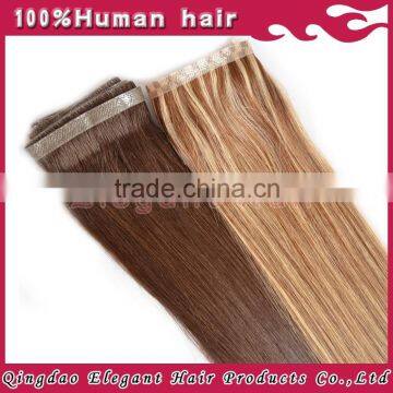 Top quality 6a malaysian human hair remy double drawn hand tied hair extensions