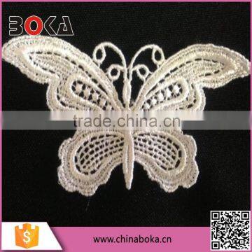 BOKA embroidery big white butterfly patch for decoration