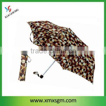 Small Aluminium 190T Pongee Manul Open 3 Fold Umbrella