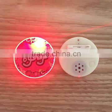 ABS Plastic Flashing LED Lights Music Sound Badge photo-3