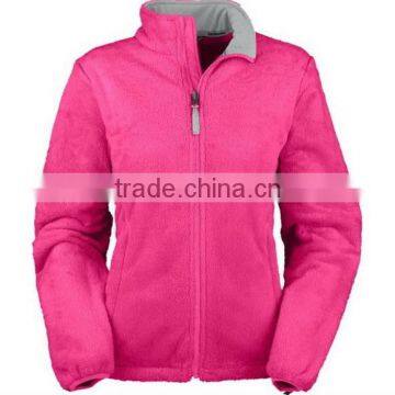 red color women polar fleece jacke winter cheap jacket wholesale