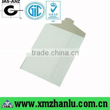 White board envelope 400gsm White lined chip board