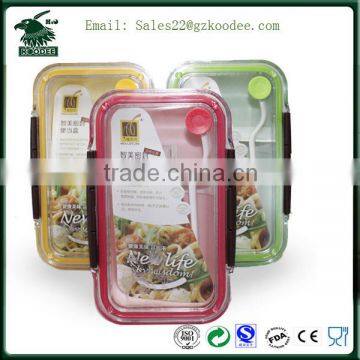 Square shape preserving box PP food container with lock cover food storage container