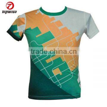 Custom Dry Fit 100% Polyester Marathon Printed Sport T-Shirt