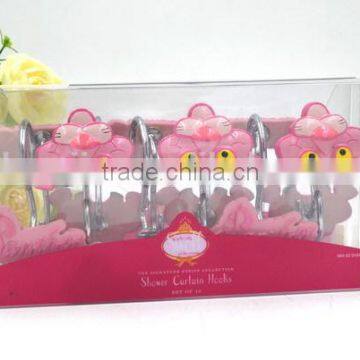 Golden Brown Flower Shower Curtain Hooks photo-6