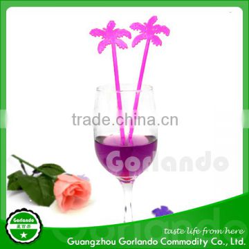 180mm palm tree plastic stirrers for drinks