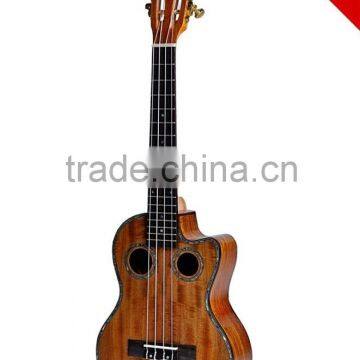 China Wholesale Special Two Holes Soundhole Tenor Acacia Wood Ukulele Classical Headstock photo-2