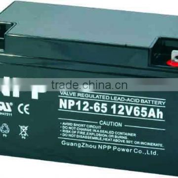 12V 65AH best rechargeable battery for solar power