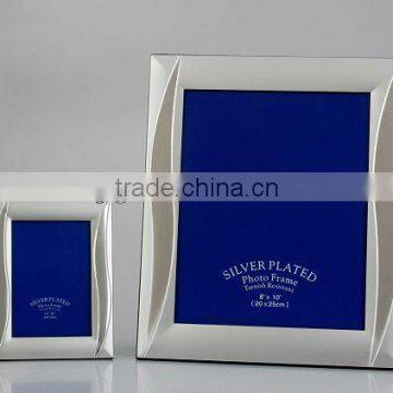 Fashion MDF and black velvent back and stand aluminum photo frame