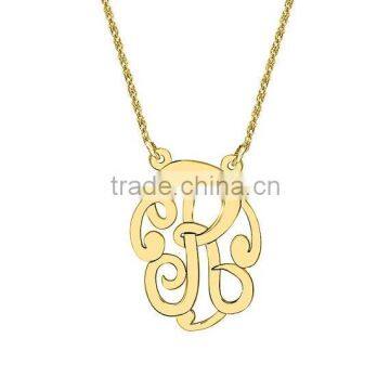 Personalized Monogram Necklace Custom Jewelry Any Initial Monogram Necklace Letter Pendant photo-3