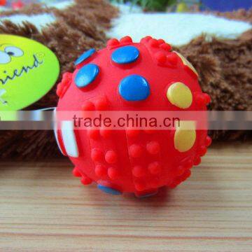 buy pet products--7.1cm vinyl ball pet toy,chewing toys for dental health