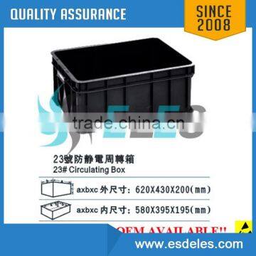 500*360*175mm size pp corrugated handles esd turnover box with CE certificate