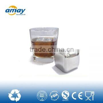 Reusable metal wine Chilling stone / ice cube stone for wine / wine cooler