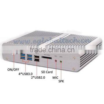 Fanless Thin Client Server Intel Core i3 5010U 4GB RAM 32GB SSD 4USB3.0 2USB2.0 for Pen Drive WIFI BT VESA Mount 2HDMI SD Card photo-2