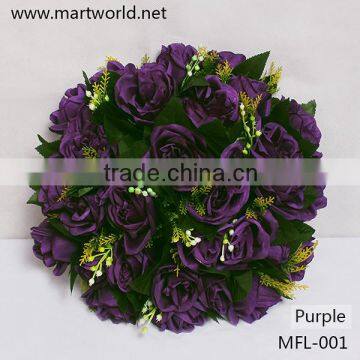 new purple artificial wedding artificial rose flower for wedding decoraton centerpiece party,home&hotel decoration(MFL-001)